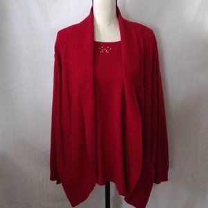 BRIGGS WOMEN LONG SLEEVE CARDIGAN SWEATER TOP